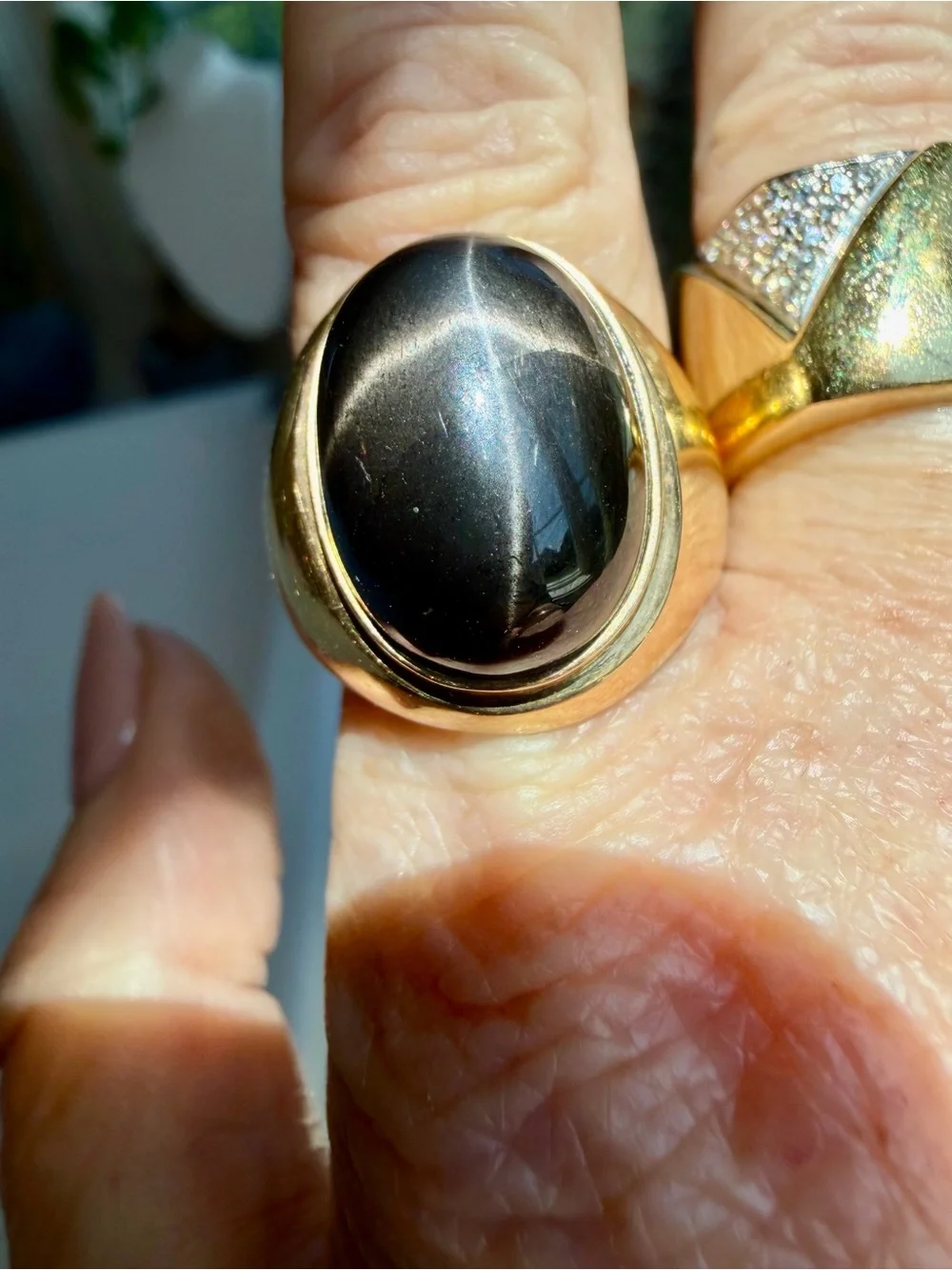 14k star diopside ring